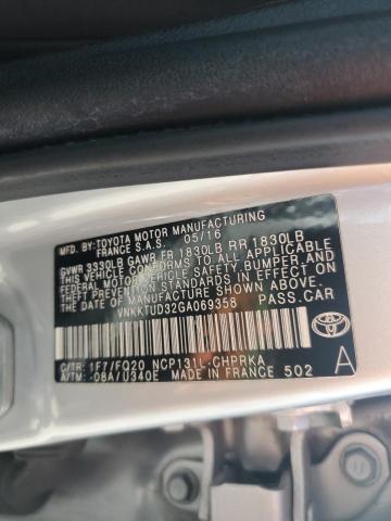 2016 TOYOTA YARIS L VNKKTUD32GA069358