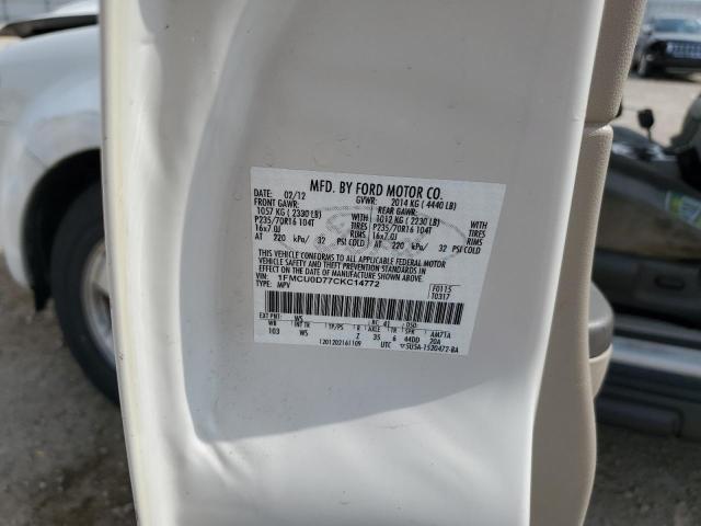 2012 FORD ESCAPE XLT - 1FMCU0D77CKC14772