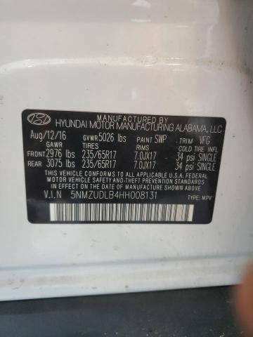 2017 HYUNDAI SANTA FE S 5NMZUDLB4HH008131