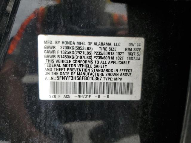 2015 HONDA PILOT EXL 5FNYF3H58FB010367