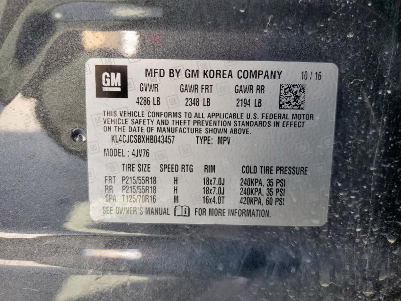 2017 BUICK ENCORE ESS KL4CJCSBXHB043457