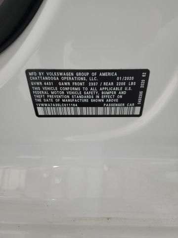 2020 VOLKSWAGEN PASSAT SE 1VWWA7A35LC011164