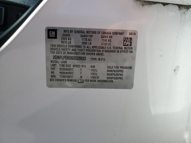2016 CHEVROLET EQUINOX LT 2GNFLFEK6G6328823