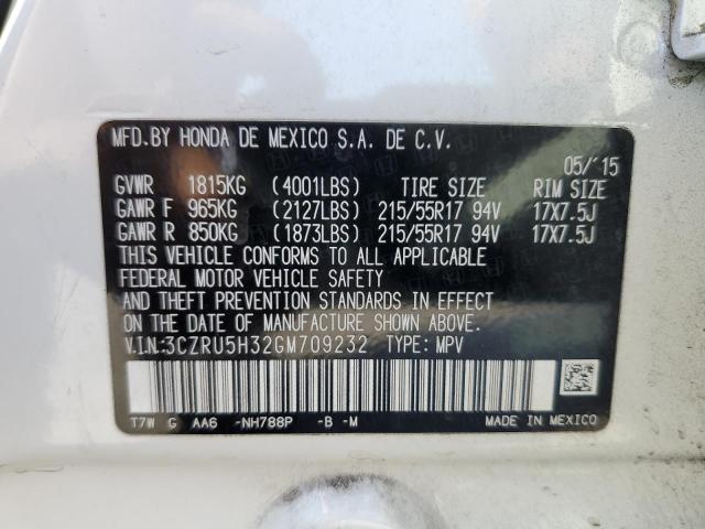 2016 HONDA HR-V LX 3CZRU5H32GM709232