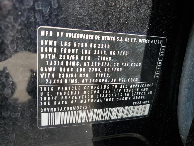 2024 VOLKSWAGEN TIGUAN SE 3VVNB7AX0RM077211