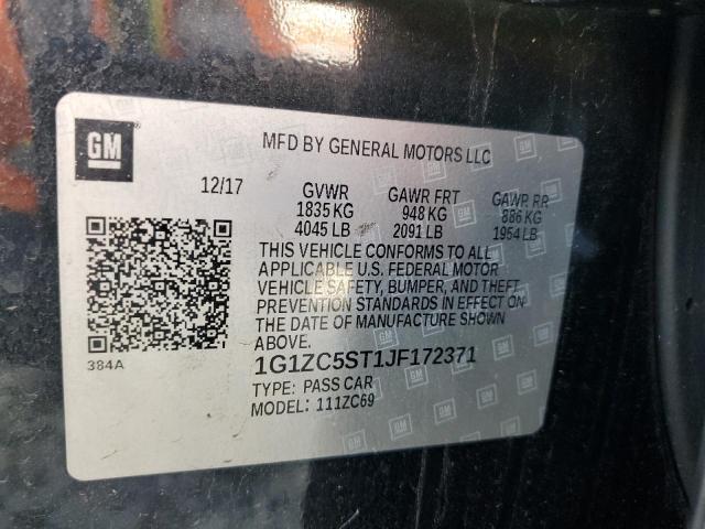 2018 CHEVROLET MALIBU LS 1G1ZC5ST1JF172371