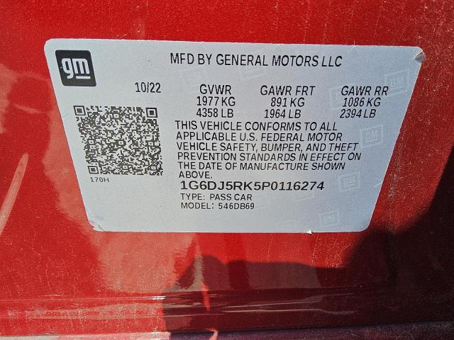 2023 CADILLAC CT4 LUXURY 1G6DJ5RK5P0116274