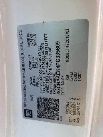 2023 CHEVROLET SILVERADO C1500 3GCNAAEK4PG335609