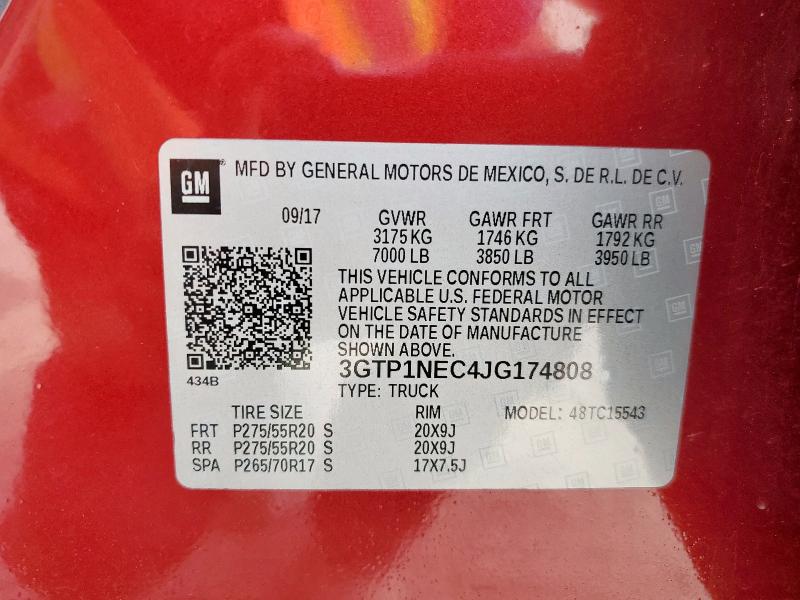 2018 GMC SIERRA C15 - 3GTP1NEC4JG174808