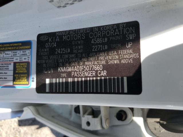 2015 KIA OPTIMA HYB - KNAGM4AD1F5077660