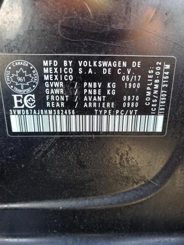 2017 VOLKSWAGEN JETTA SE 3VWDB7AJ8HM382456
