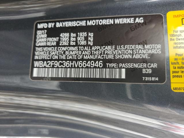 2017 BMW 230I WBA2F9C36HV664946