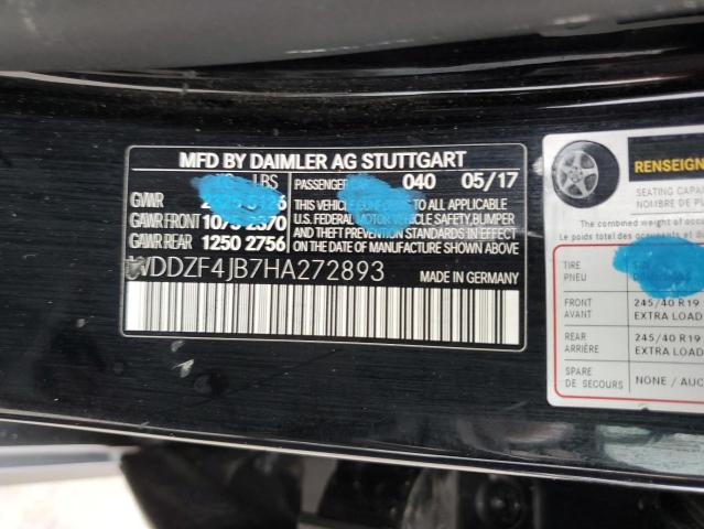 2017 MERCEDES-BENZ E 300 WDDZF4JB7HA272893