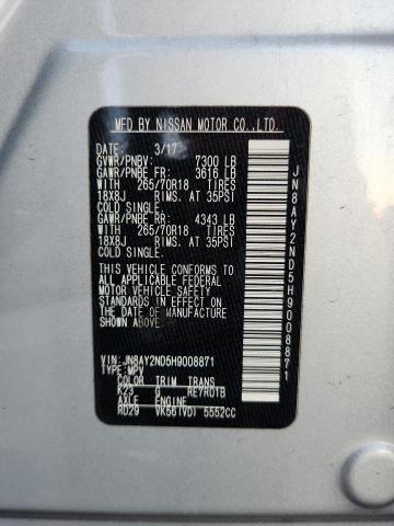 2017 NISSAN ARMADA SV JN8AY2ND5H9008871