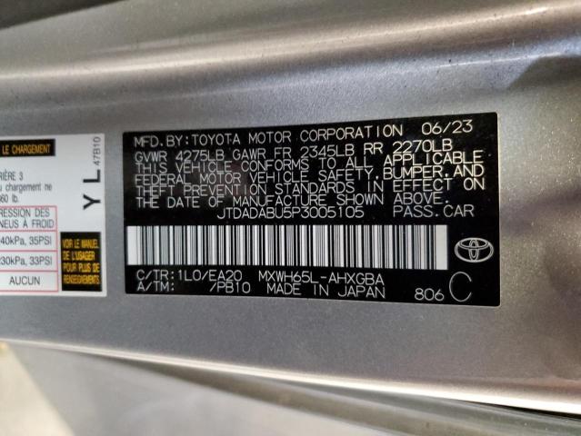 2023 TOYOTA PRIUS LE JTDADABU5P3005105