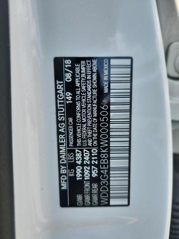 2019 MERCEDES-BENZ A 220 WDD3G4EB8KW000506