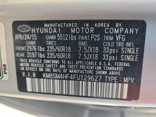 2015 HYUNDAI SANTA FE G KM8SM4HF4FU129627