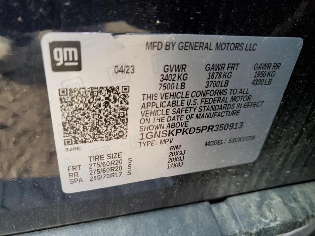 2023 CHEVROLET TAHOE K1500 Z71 1GNSKPKD5PR350913