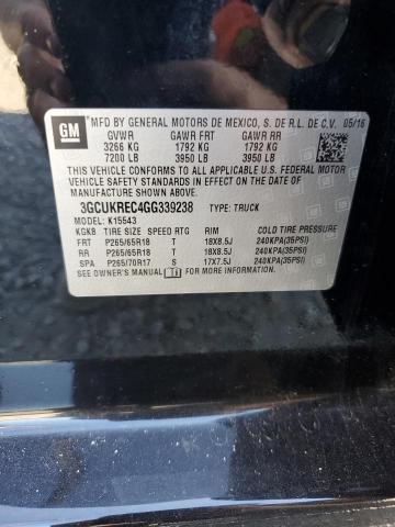 2016 CHEVROLET SILVERADO 3GCUKREC4GG339238