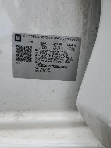 2019 CHEVROLET CRUZE LS 3G1BC6SM7KS575848