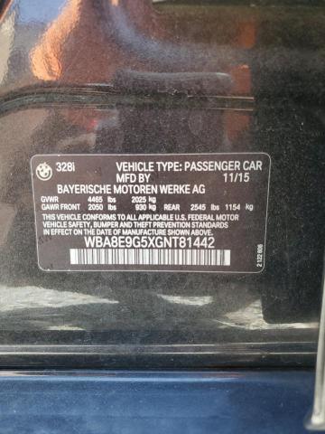 2016 BMW 328 I SULE WBA8E9G5XGNT81442