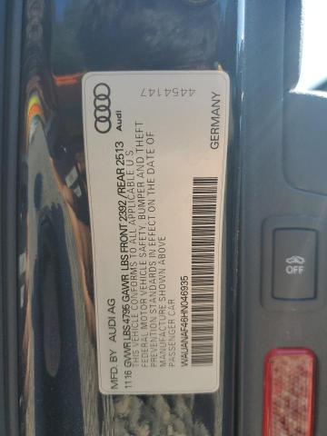 2017 AUDI A4 PREMIUM - WAUANAF46HN046935