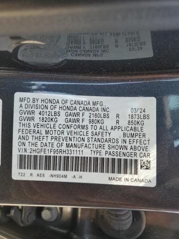 2024 HONDA CIVIC TOUR 2HGFE1F95RH331111