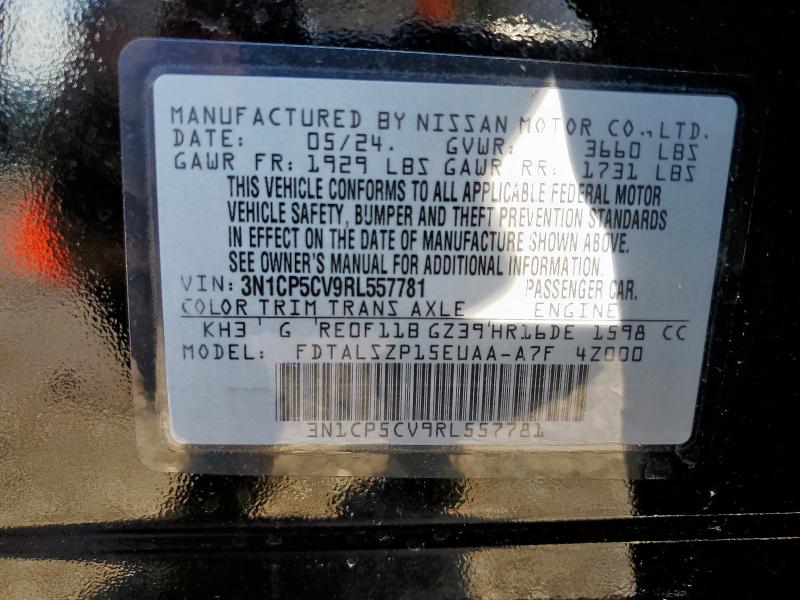 2024 NISSAN KICKS SV 3N1CP5CV9RL557781