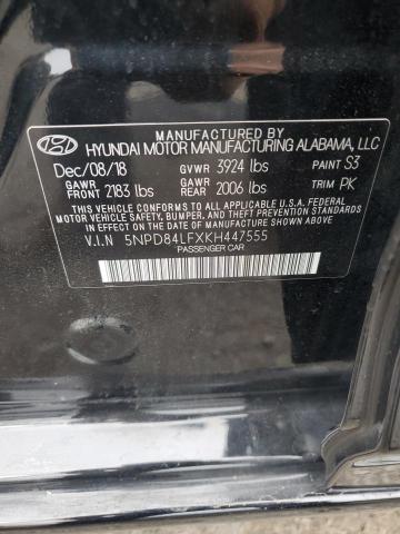 2019 HYUNDAI ELANTRA SEL 5NPD84LFXKH447555