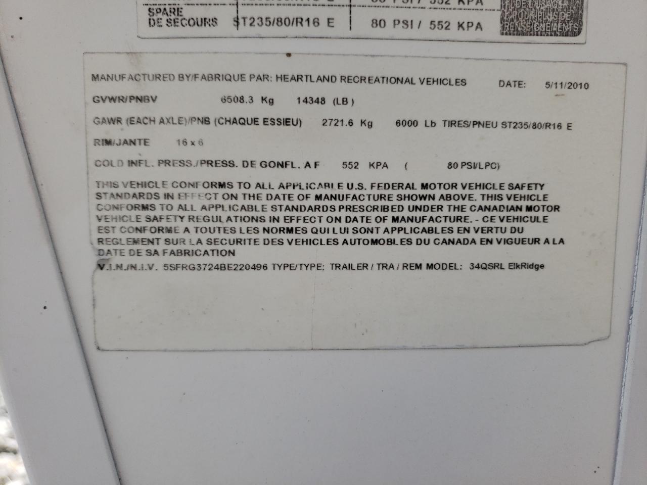 Lot #3265260999 2011 ELK 37ULTA