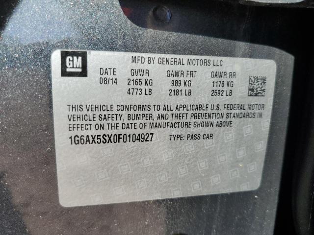 2015 CADILLAC CTS LUXURY - 1G6AX5SX0F0104927