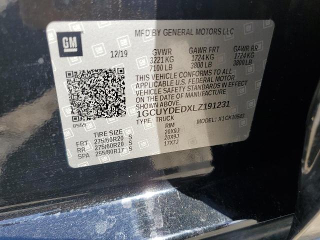 2020 CHEVROLET SILVERADO 1GCUYDEDXLZ191231