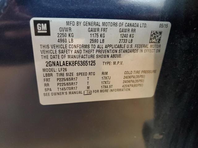 2015 CHEVROLET EQUINOX LS 2GNALAEK8F6365125