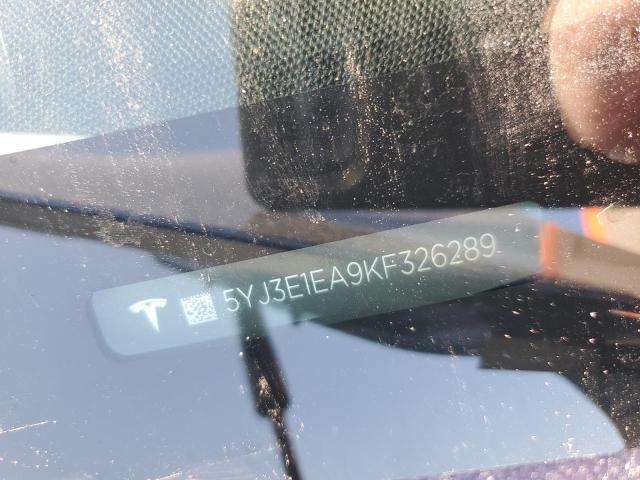 2019 TESLA MODEL 3 - 5YJ3E1EA9KF326289