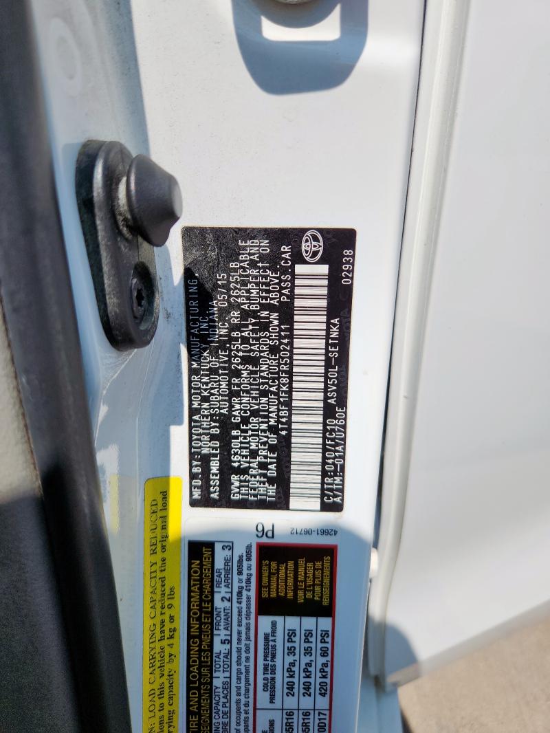2015 TOYOTA CAMRY LE - 4T4BF1FK8FR502411