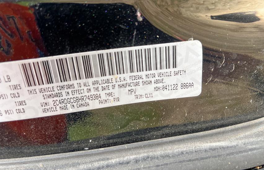 2017 DODGE GR CARAVAN 2C4RDGC8HR749384