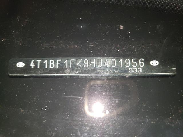 2017 TOYOTA CAMRY LE 4T1BF1FK9HU401956