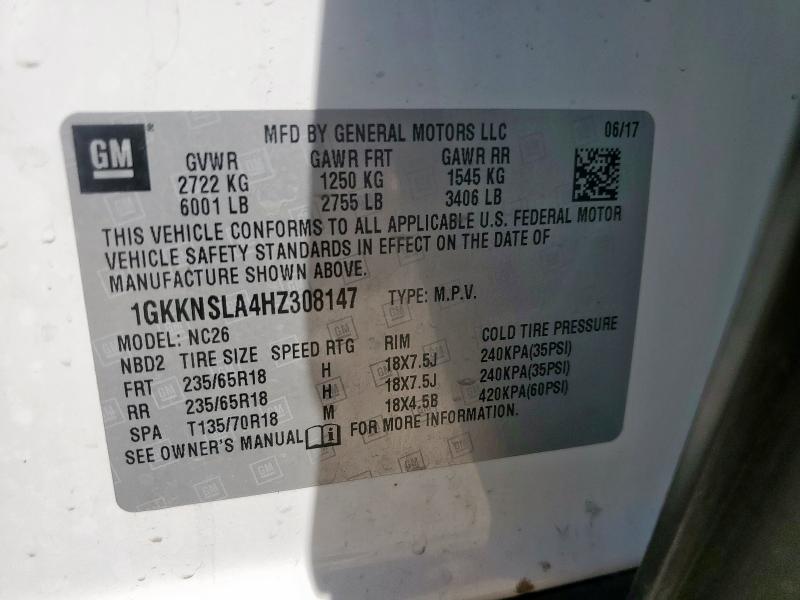 2017 GMC ACADIA SLE - 1GKKNSLA4HZ308147