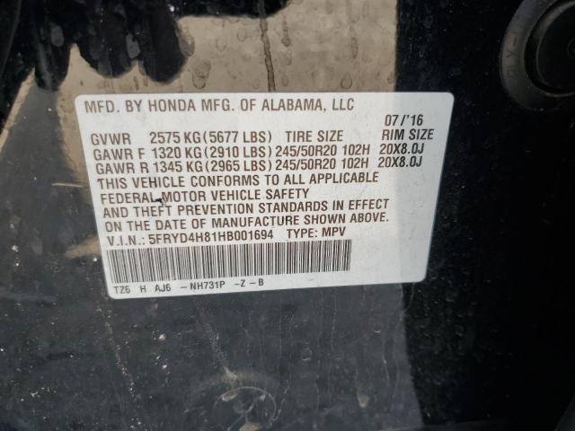 2017 ACURA MDX ADVANCE 5FRYD4H81HB001694