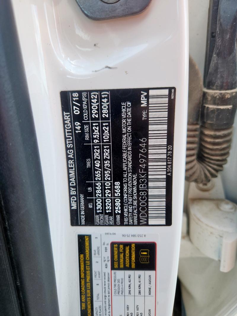 2019 MERCEDES-BENZ GLC 63 4MA #3258820791