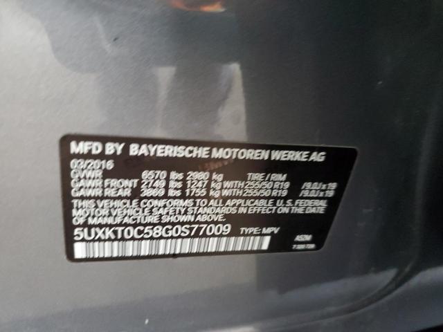 2016 BMW X5 XDR40E 5UXKT0C58G0S77009
