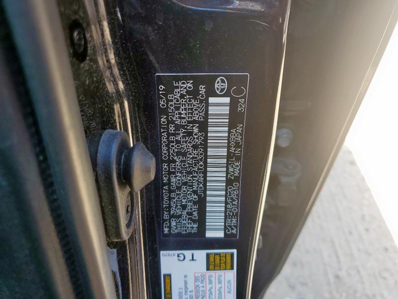 2019 TOYOTA PRIUS JTDKARFU0K3091793