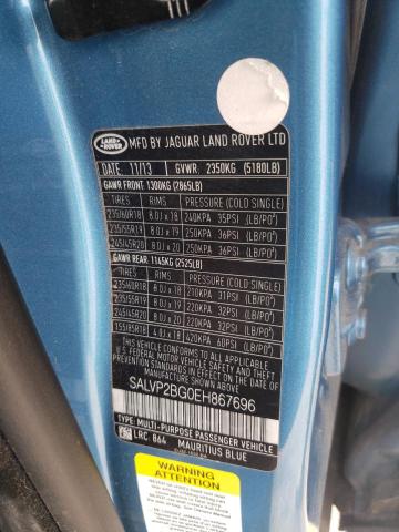 2014 LAND ROVER RANGE ROVER EVOQUE PURE PLUS - SALVP2BG0EH867696