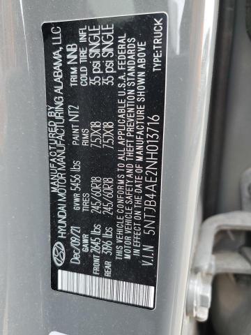 2022 HYUNDAI SANTA CRUZ 5NTJB4AE2NH013716