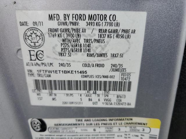 2011 FORD F150 SUPER - 1FTFW1ET1BKE11495