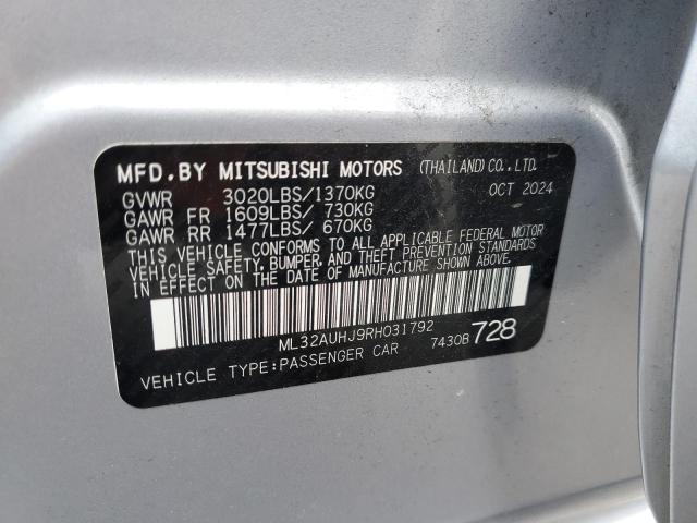 2024 MITSUBISHI MIRAGE ES ML32AUHJ9RH031792