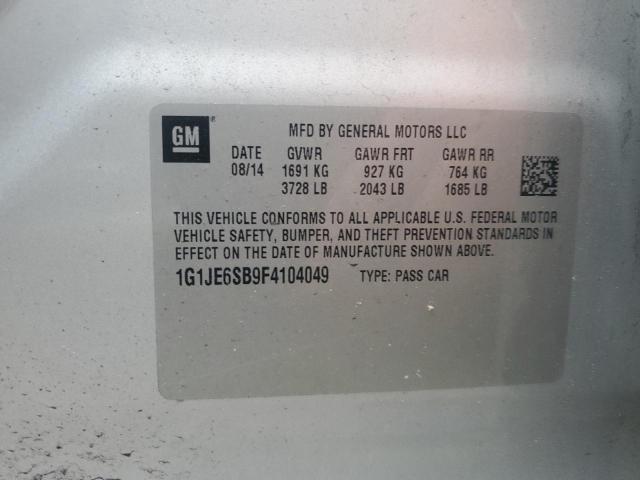 2015 CHEVROLET SONIC LTZ 1G1JE6SB9F4104049