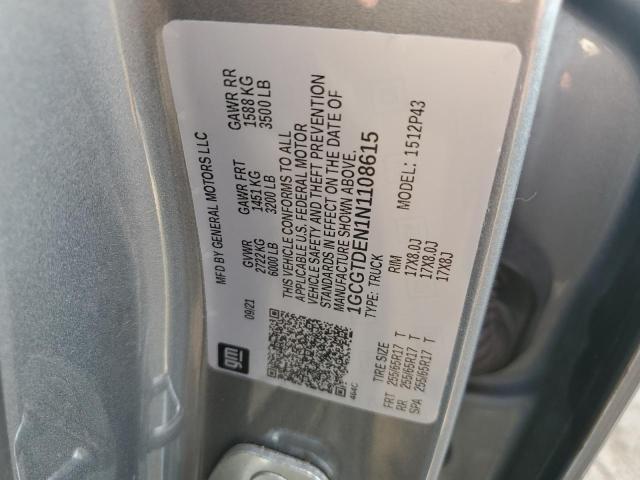 2022 CHEVROLET COLORADO Z71 1GCGTDEN1N1108615