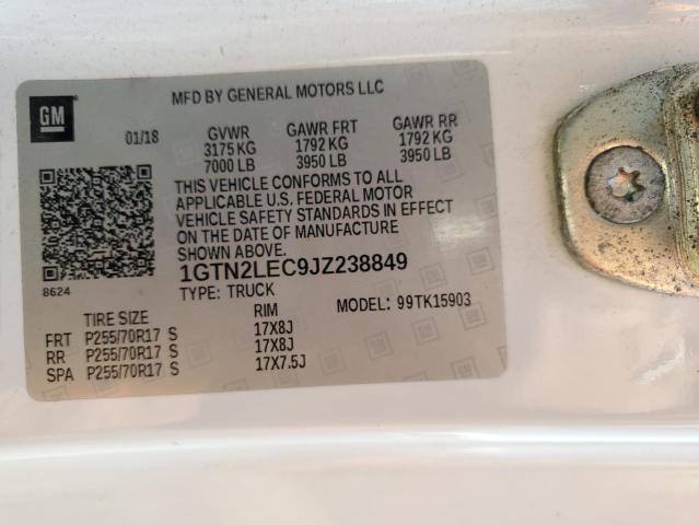 2018 GMC SIERRA K1500 1GTN2LEC9JZ238849
