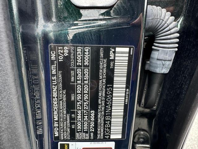 2022 MERCEDES-BENZ GLE 350 4JGFB4JB1NA606951